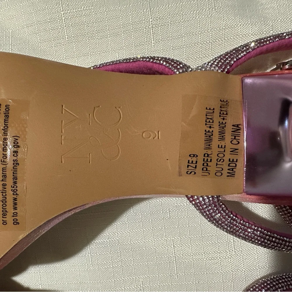 NY&C Pink Quilla Heels Size 9